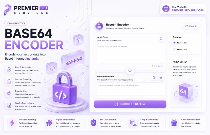 Base64 Encoder encode into base64 tool