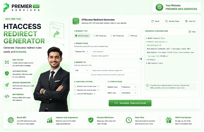 HTAccess Redirect Generator