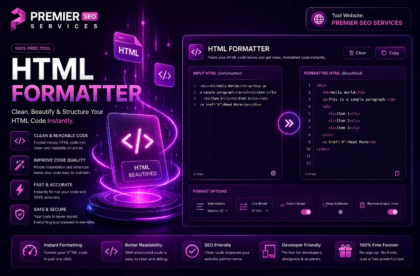HTML Formatter formatter html tool