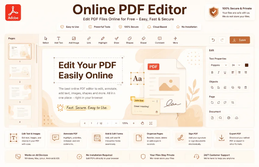 Online PDF Editor tool