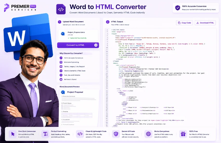 Word to HTML Converter